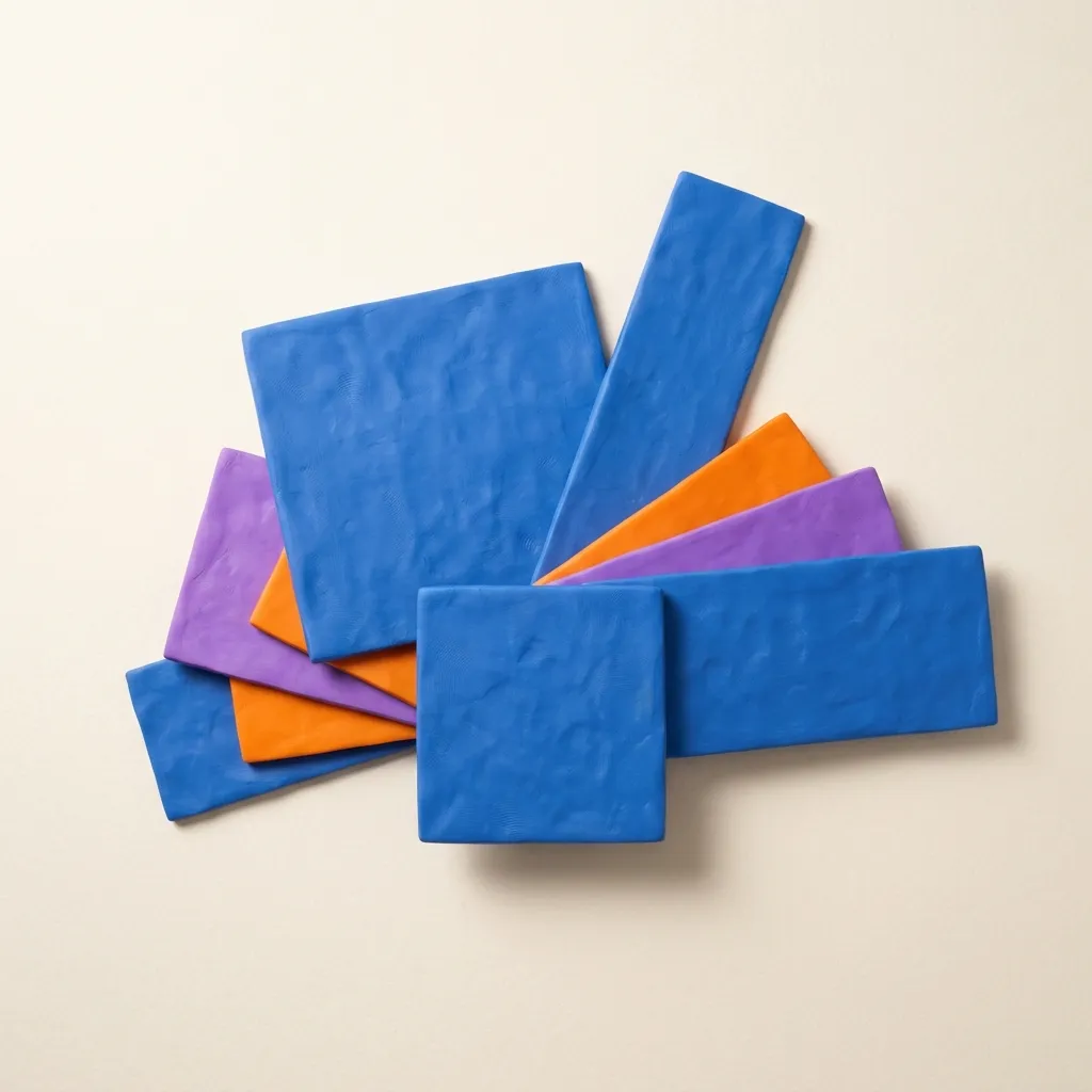 Clay ad cards in several aspect ratios fanning out from one original card