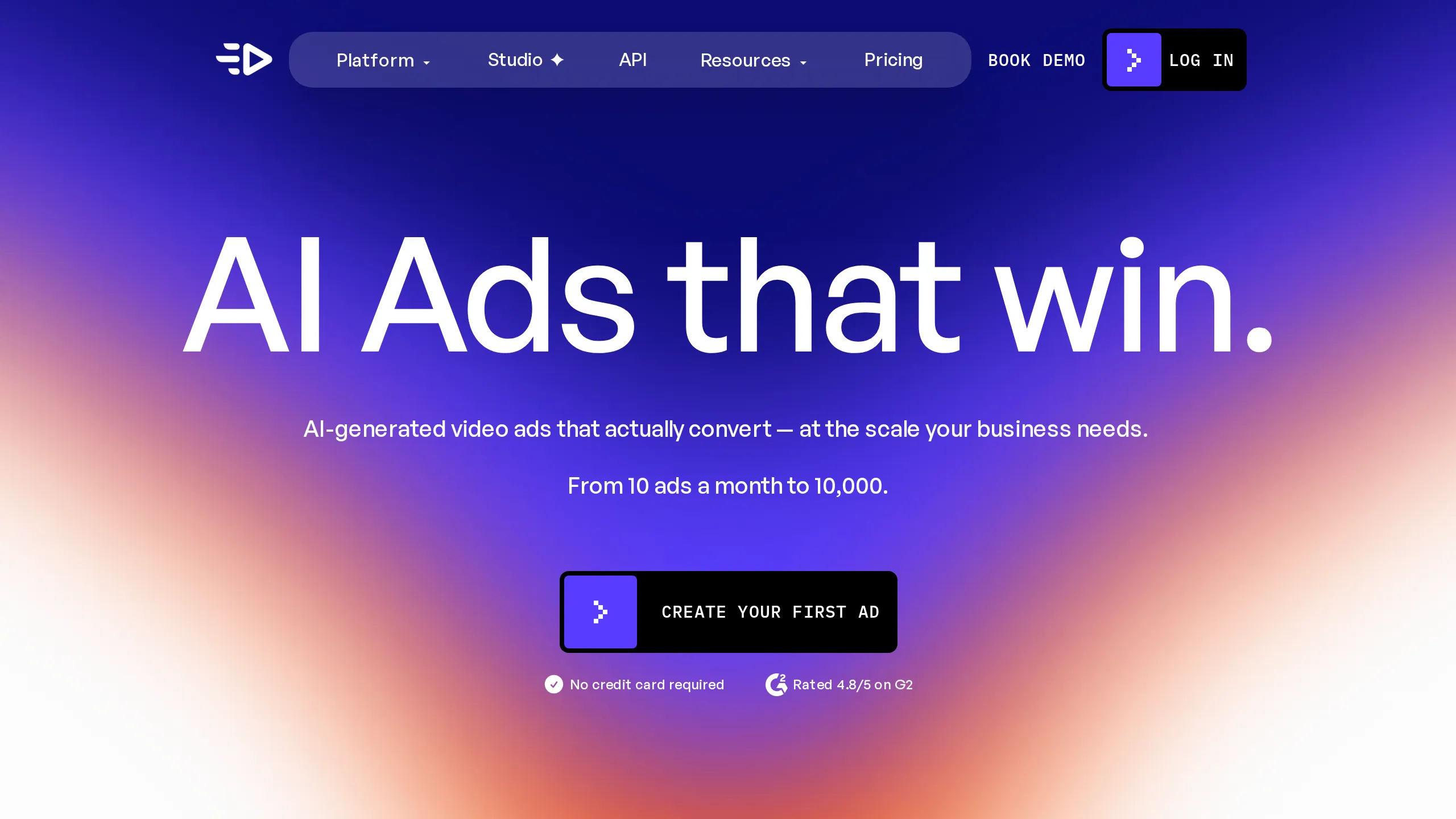 Creatify.ai homepage hero