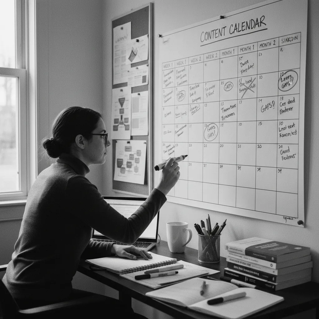Growth marketer analyzing ad campaign gaps