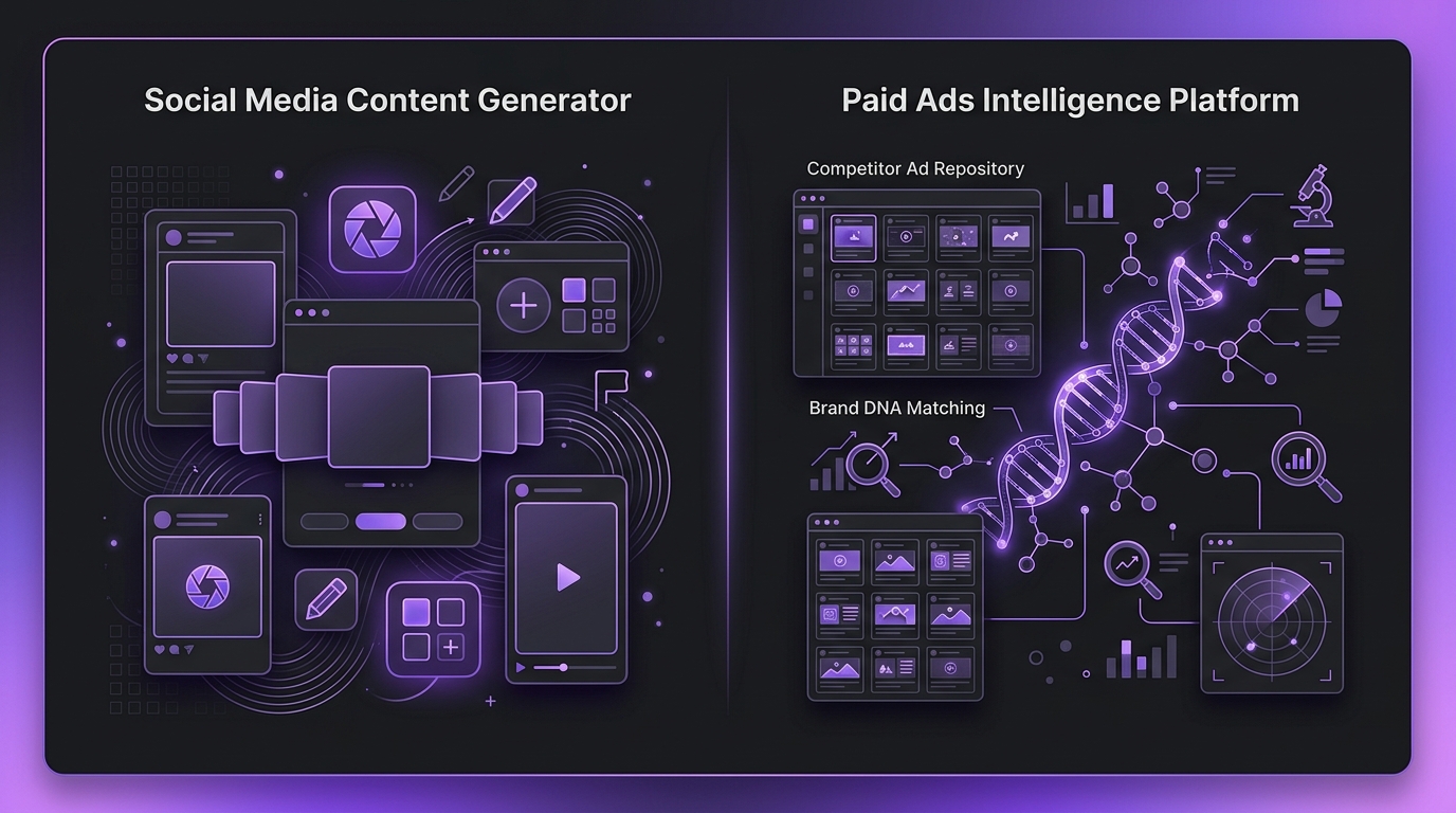 Adkumo vs Predis.ai comparison — competitor ad intelligence versus prompt-based generation