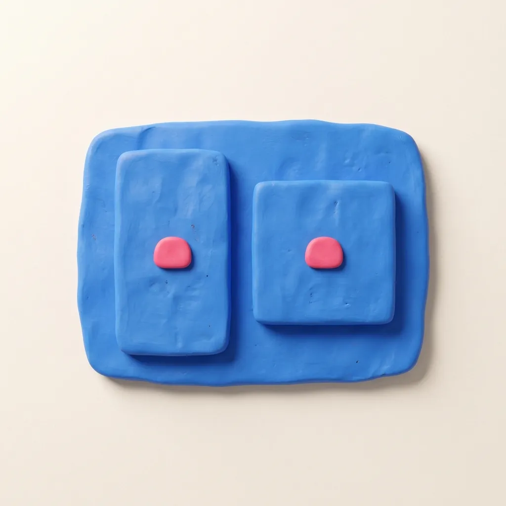 A single clay ad card reshaped into two formats, one tall and one square, for two different channels